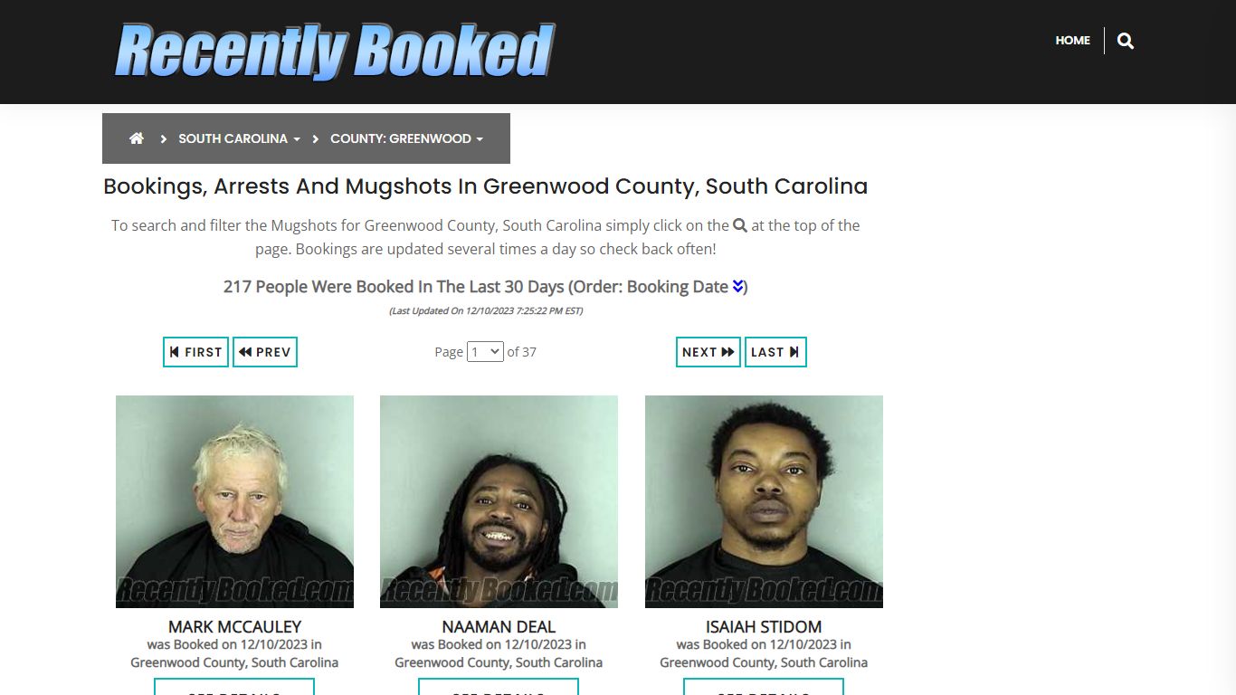 Bookings, Arrests and Mugshots in Greenwood County, South Carolina