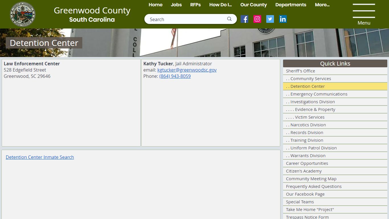 Detention Center - Greenwood County, SC